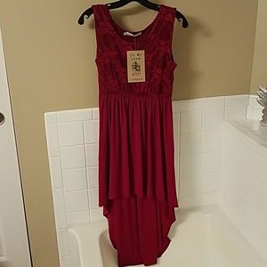 BNWT Oh My Love Red Lace Hi-lo Dress size M